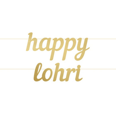 Happy Lohri Letter BannerGold from B&Q
