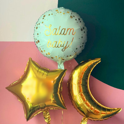 Salam Baby Foil Balloon BundleInflated With Helium from B&Q