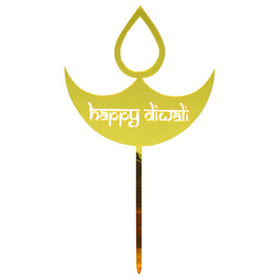 B&Q Happy Diwali Cake Toppers - 5 Pack