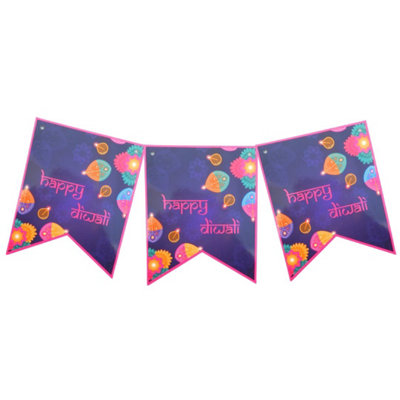 Happy Diwali BannerPurple & Pink from B&Q