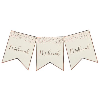 Mubarak Confetti Party Banner2 Metre Multi-Colour Bunting from B&Q
