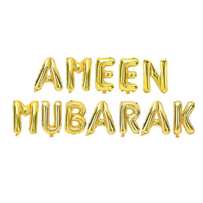 Ameen Mubarak Foil BalloonsGold from B&Q