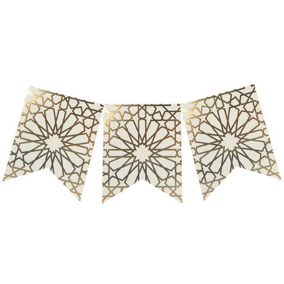 Geo Gold Party Banner2 Metre Geometric Hanging Decoration from B&Q