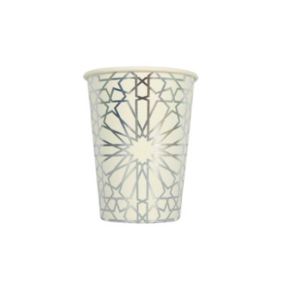 Geo Silver Party Cups10 Pack from B&Q