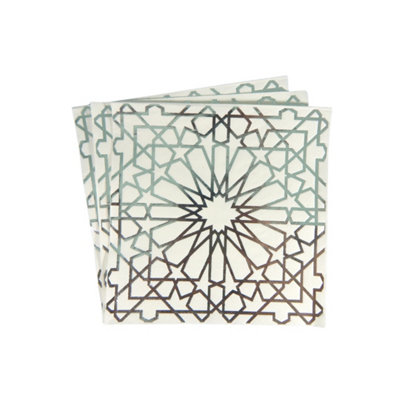 Geo Silver Party Napkins20 Pack from B&Q