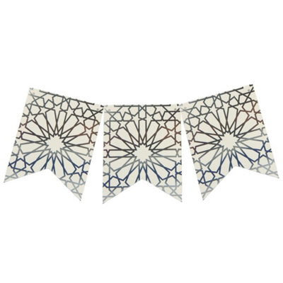 Geo Silver Party Banner2 Metre Geometric Hanging Decoration from B&Q