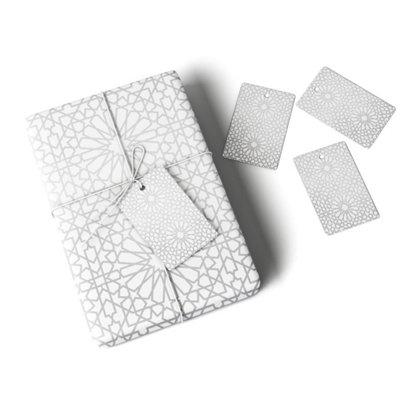Geo Silver Luxury Gift Wrap Tag from B&Q