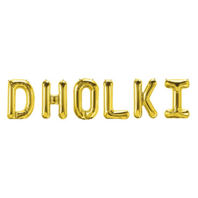 Gold Dholki Foil Letter Balloons from B&Q