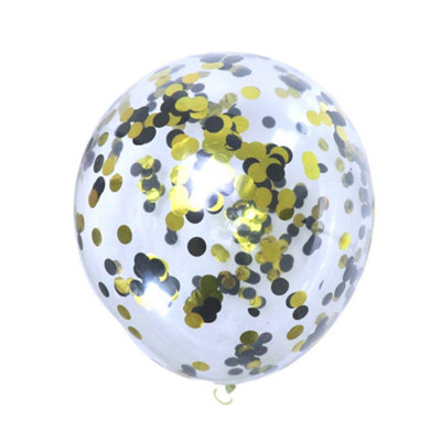 Confetti Balloons (10Pk)Black & Gold from B&Q