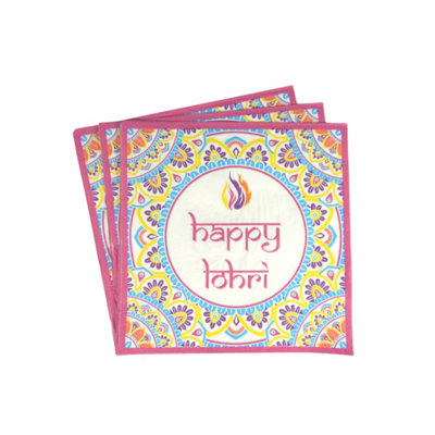 Happy Lohri Party Napkins (20Pk)Multicolour from B&Q