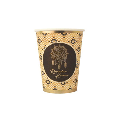 Ramadan Kareem Party Cups (10Pk)Black & Gold from B&Q