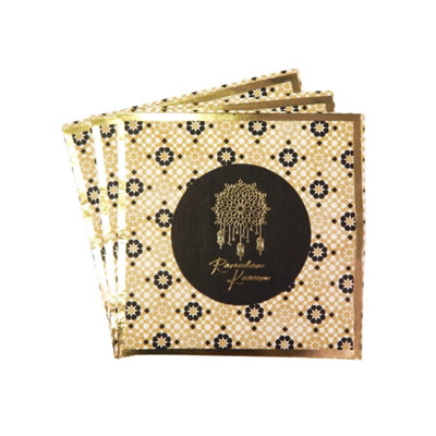 Ramadan Kareem Party Napkins (20Pk)Black & Gold from B&Q