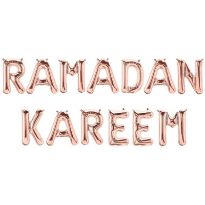 Ramadan Kareem Foil BalloonsRose Gold from B&Q