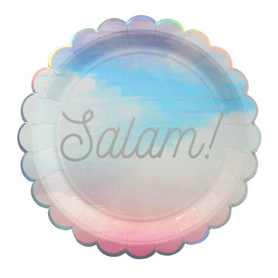 Salam Party Plates (10Pk)Pastel & Iridescent from B&Q