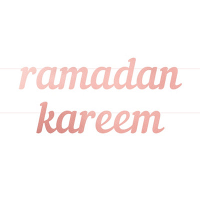 Ramadan Kareem Letter BannerRose Gold from B&Q