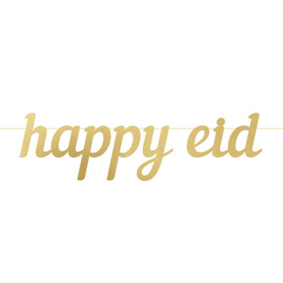 Happy Eid Letter BannerGold from B&Q