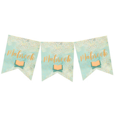 Mabrook Quran Party BannerMint from B&Q