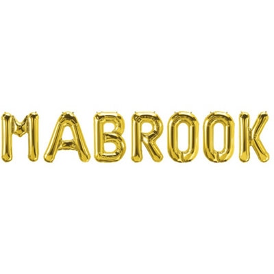 Gold Mabrook Foil Letter Balloons from B&Q