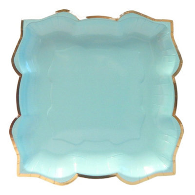Lotus Large Party Plates (10Pk)Sky (Blue) from B&Q