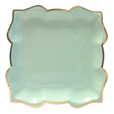 Lotus Large Party Plates (10Pk)Jade (Mint) from B&Q