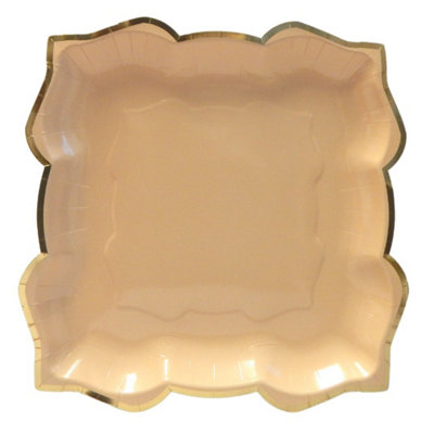 Lotus Large Party Plates (10Pk)Stone (Beige) from B&Q