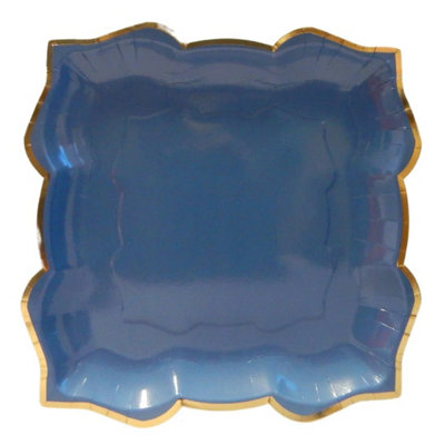 Lotus Large Party Plates (10Pk)Blueberry (Navy) from B&Q