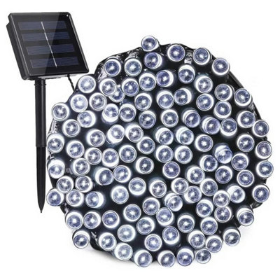 Geezy Solar Powered White Led String Outdoor Lights200 Led from B&Q