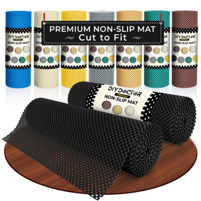Diy Doctor Anti Slip Gripper Rolls2 Pack 190X30Cm BlackNon Slip Pvc MattingRug Gripper And Shelf Liner from B&Q