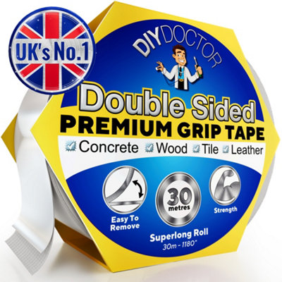 B&Q -  30M X 50mm Xl Double-Sided Carpet Tape Clear Heavy-Duty Rug Grip For Hard Floors