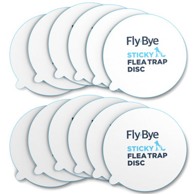 Fly-Bye Flea Trap Sticky Discs 12 PackNon Toxic Replacement Pads For Home Flea TrapsSafe Alternative To Flea Sprays
