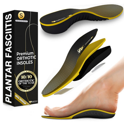 B&Q -  Orthotic Insoles For Plantar Fasciitis Size S Uk 5-7Arch Support Shoe Inserts For Men And Women