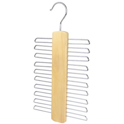 The Hanger Store Tie Holder Rack Organiser In WoodHolds 20 Ties from B&Q