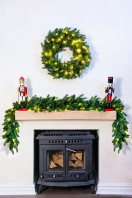 Christmas Tree World The 6Ft Pre-Lit Ultra Mixed Pine Garland from B&Q