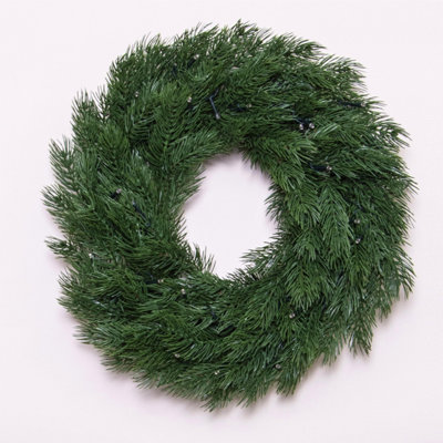 Christmas Tree World The 50Cm Vivente Fir WreathGreen from B&Q