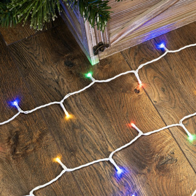 Christmas Tree World 600 Multi Function Led Lights With White CableMulticolour from B&Q