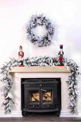 Christmas Tree World The 270Cm Snowy Alpine Garland from B&Q