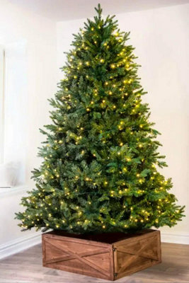 Christmas Tree World The 4Ft Pre-Lit Woodland Pine Tree With Hinged Branches from B&Q