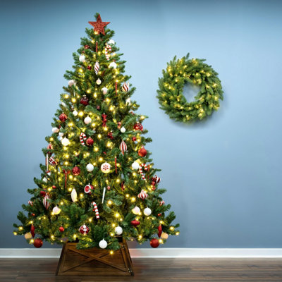 B&Q -  The 5Ft/150Cm Pre-Lit Arbor Vitae Fir Christmas Tree - Image 3