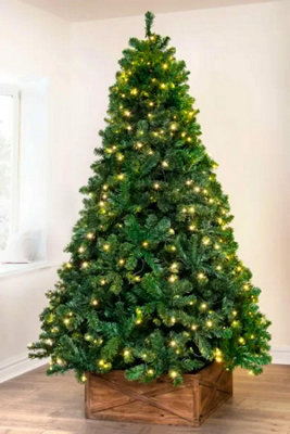 Christmas Tree World Green 8Ft Pre-Lit Arbor Vitae Fir Tree - Image 3