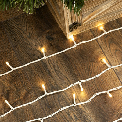 Christmas Tree World Ctw White Cable 1000 Led Multifunction String Light SetWarm White from B&Q