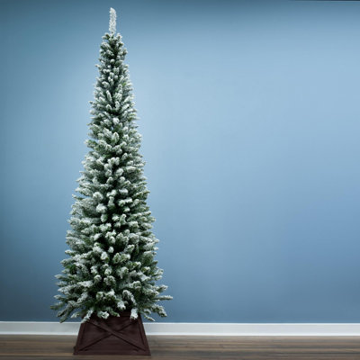 Christmas Tree World The 6Ft/180Cm Snowy Pencil Christmas Tree from B&Q