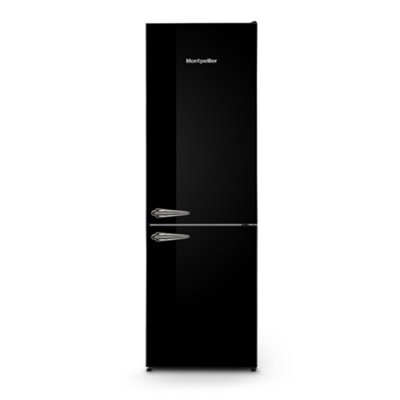 Montpellier Mab386EkBlack Retro No Frost Fridge Freezer395L CapacityE Energy Rating from B&Q
