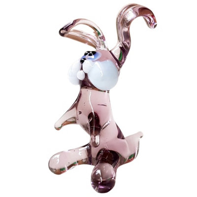 Novecrafto Handcrafted Glass Rabbit Figurine For Elegant Home And Office Decor from B&Q