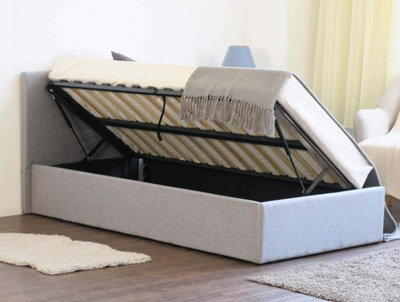 Home Treats Side Lift Ottoman Bed Small Double Bed Frame With Under Bed Storage