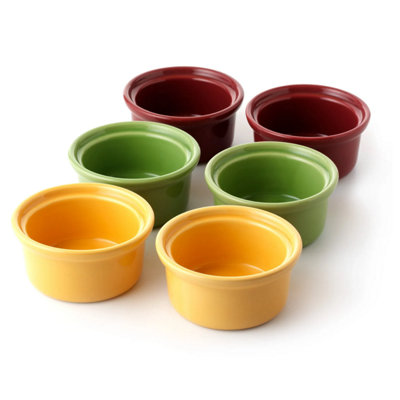  - Jean Patrique Set Of 6 Mini Ceramic Ramekins Oven Safe Non Stick Baking Bowls For Desserts And Casseroles