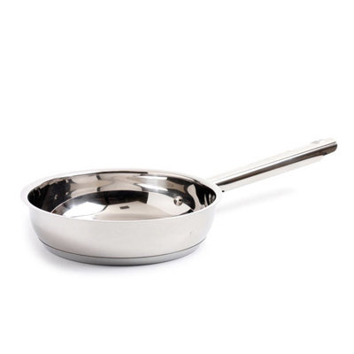 Jean-Patrique 24Cm Stainless Steel Frying Pan Deep Sides Oven Safe Induction Compatible Dishwasher Safe Frypan from B&Q