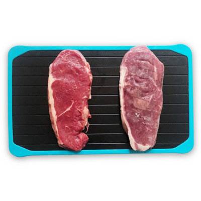  - Jean Patrique Thawtful Defrosting Meat Tray Fast 5X Thawing Cast Aluminium Non Slip Safe Defrost Plate For Meat Fish And Poultry
