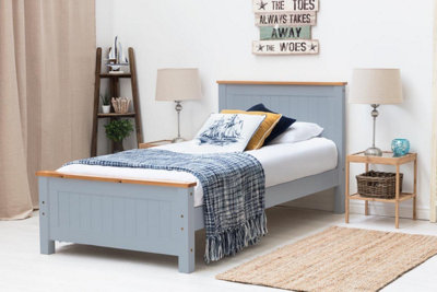 Rostherne Farmhouse Grey Wooden Bed Frame Single Size 3Ft from B&Q