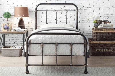 Burford Vintage Victorian Style Metal Bed FrameSingle 3Ft from B&Q