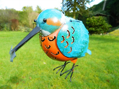 Metal Hanging Bird Kingfisher Tea Light Candle Holder from B&Q